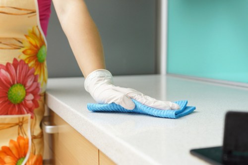 Professional rug cleaning in a Woodside home